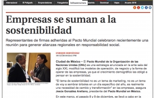 Mariano Hernández Palmeros, participa en reunión con la directora ejecutiva del Pacto Mundial