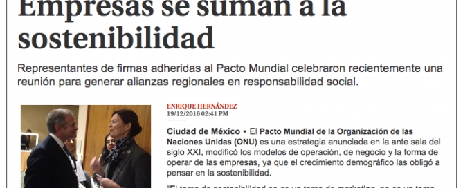 Mariano Hernández Palmeros, participa en reunión con la directora ejecutiva del Pacto Mundial