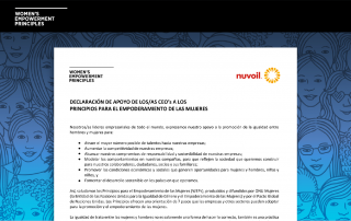 Nuvoil se adhiere a los Principios para el Empoderamiento de las Mujeres