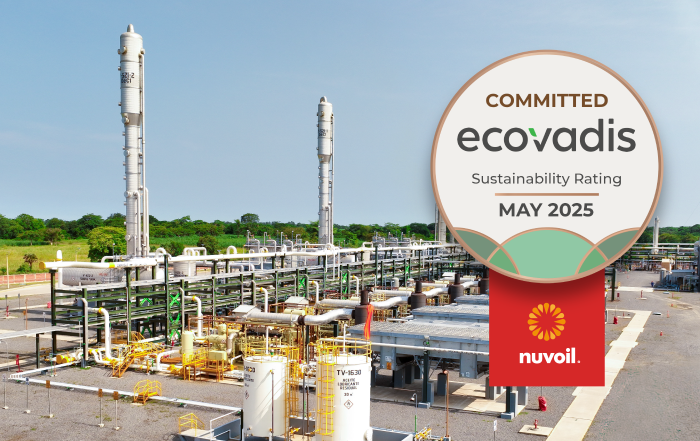 Nuvoil se coloca entre el top global en sostenibilidad con reconocimiento de EcoVadis